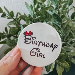 Minnie birthday girl badge | Minnie birthday button pin | disney birthday badge